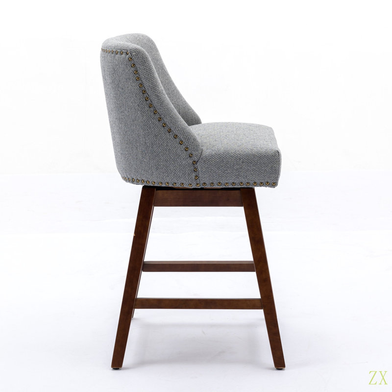 Red Barrel Studio® Counter Height Swivel Barstools, 26'' H Seat
